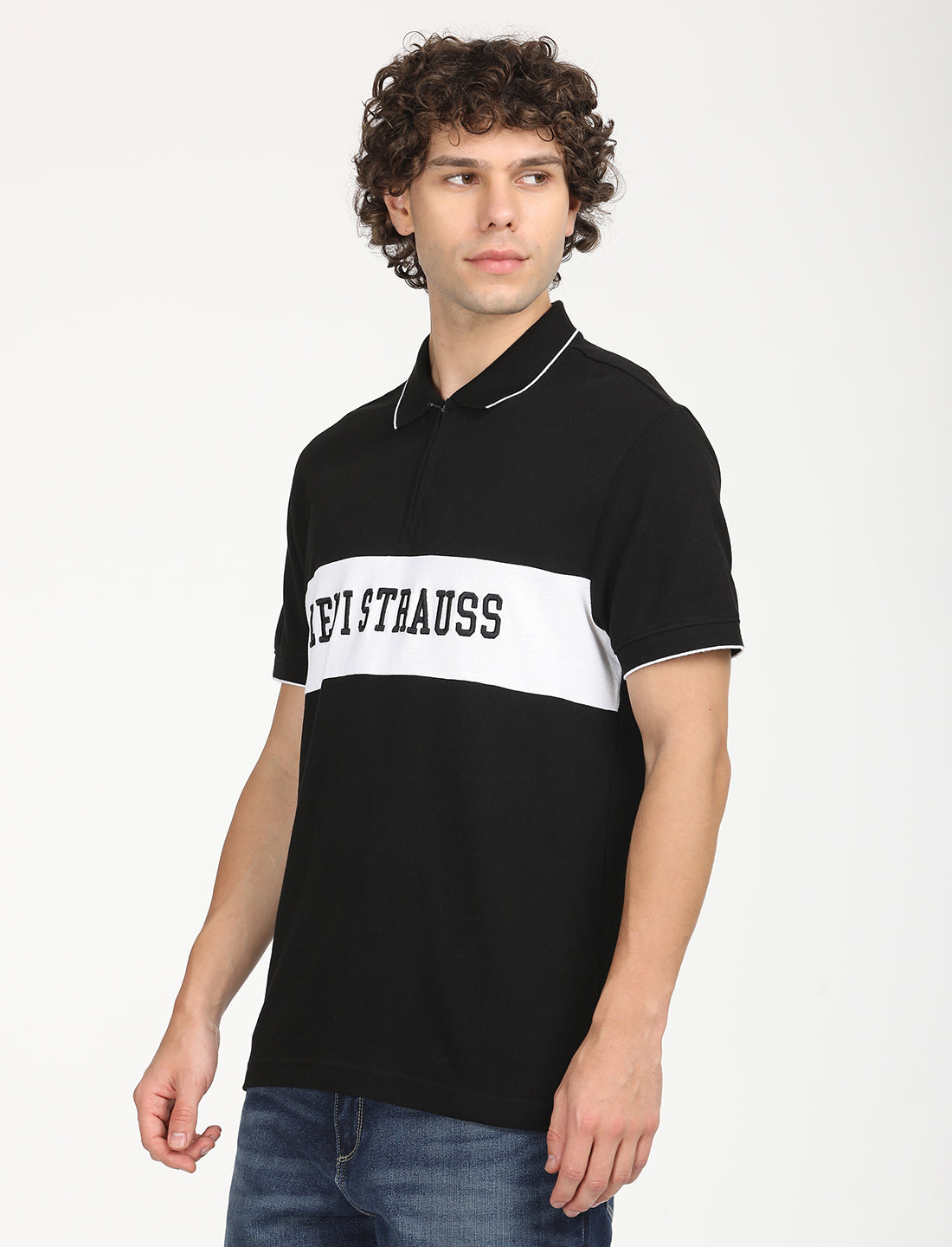 Men's Brand Logo Slim Fit  Polo T-shirt
