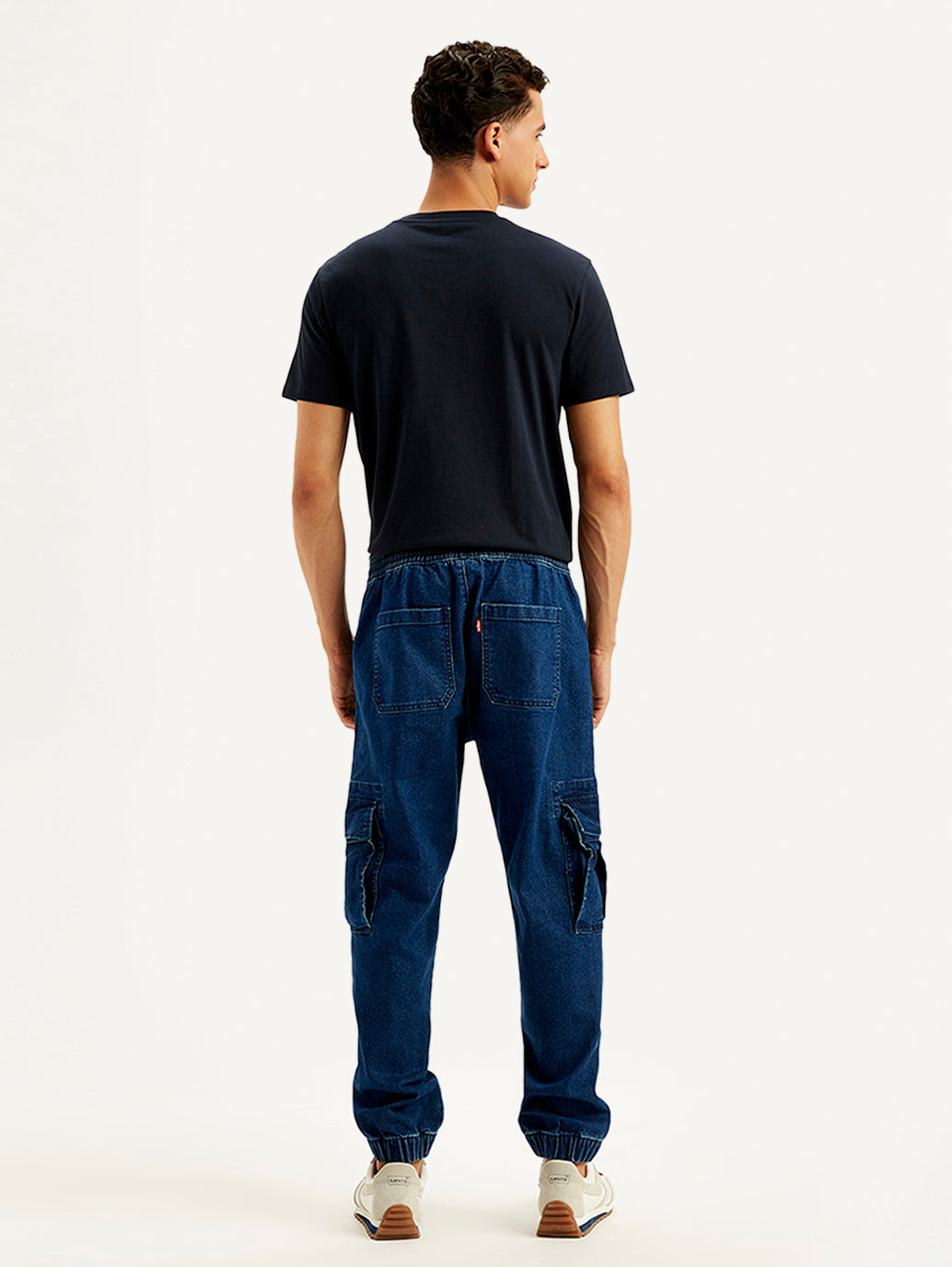 Men's Indigo Tapered Cargo Trousers