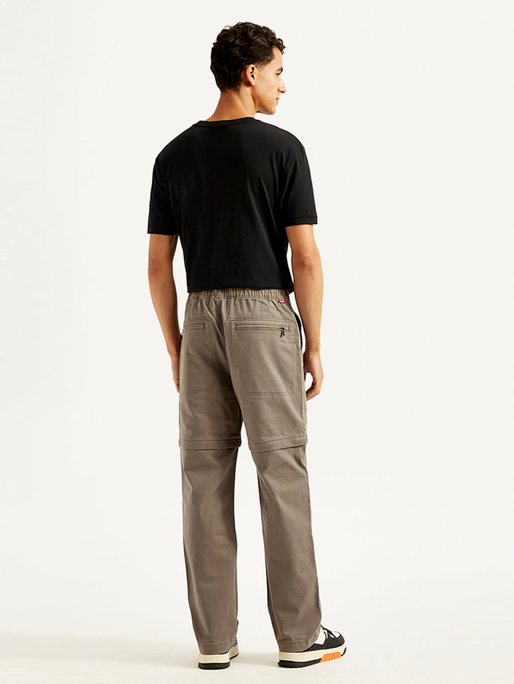 Men's Taupe Regular Fit Utility Cargo Trousers
