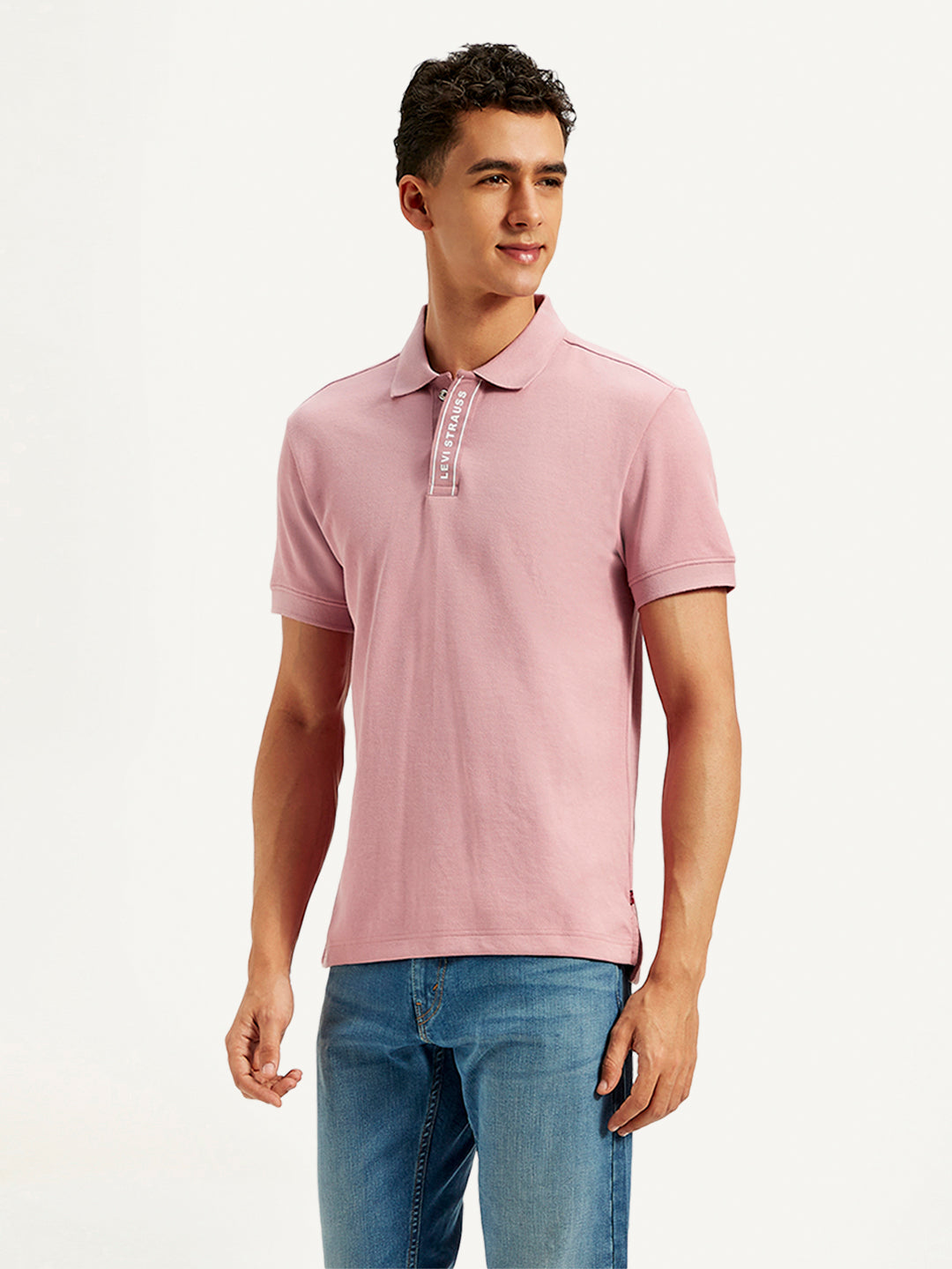 Men's Solid Slim Fit Polo T-Shirt
