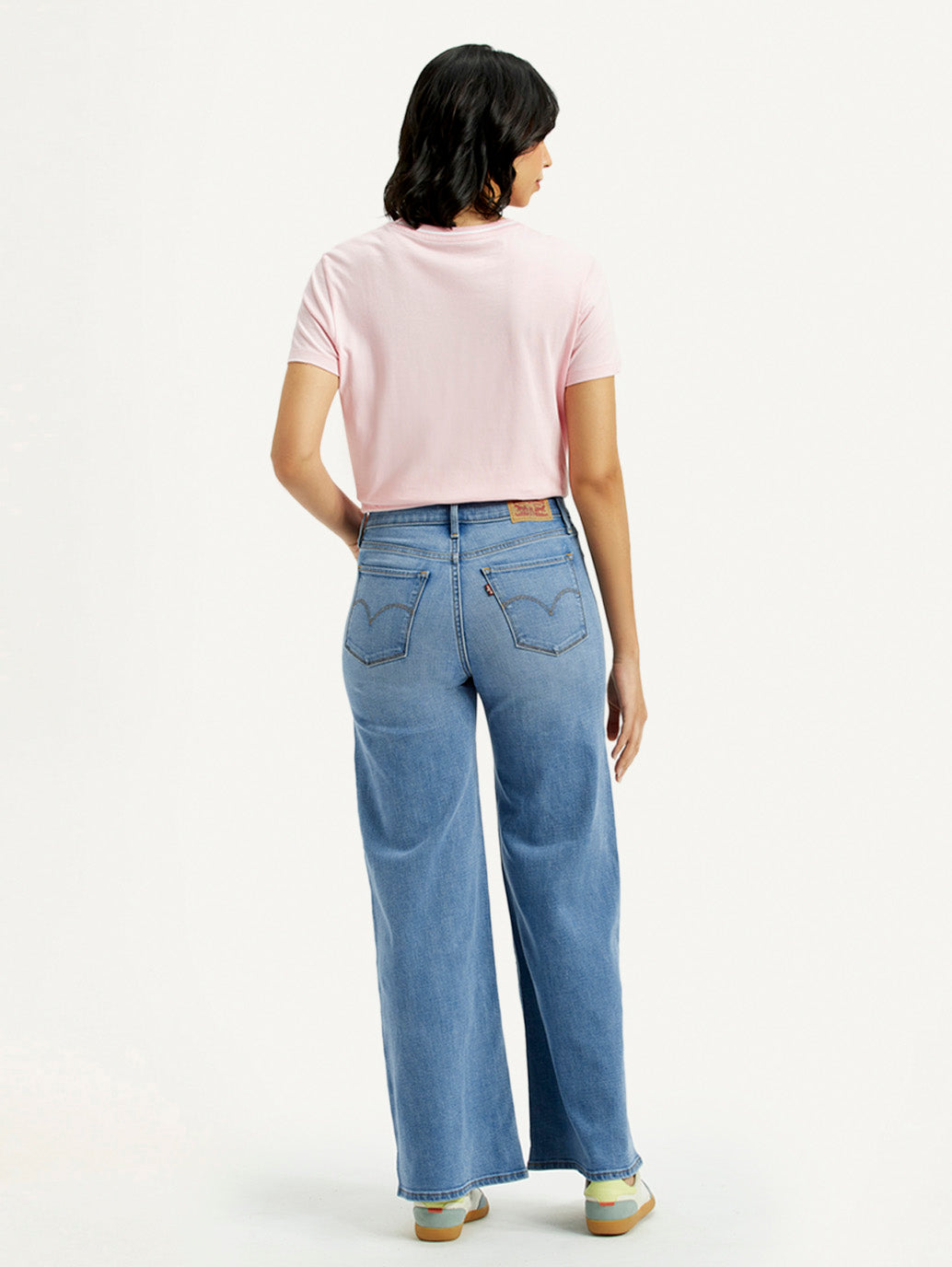 Women's 318 Med Indigo Flared Fit Mid Rise Jeans