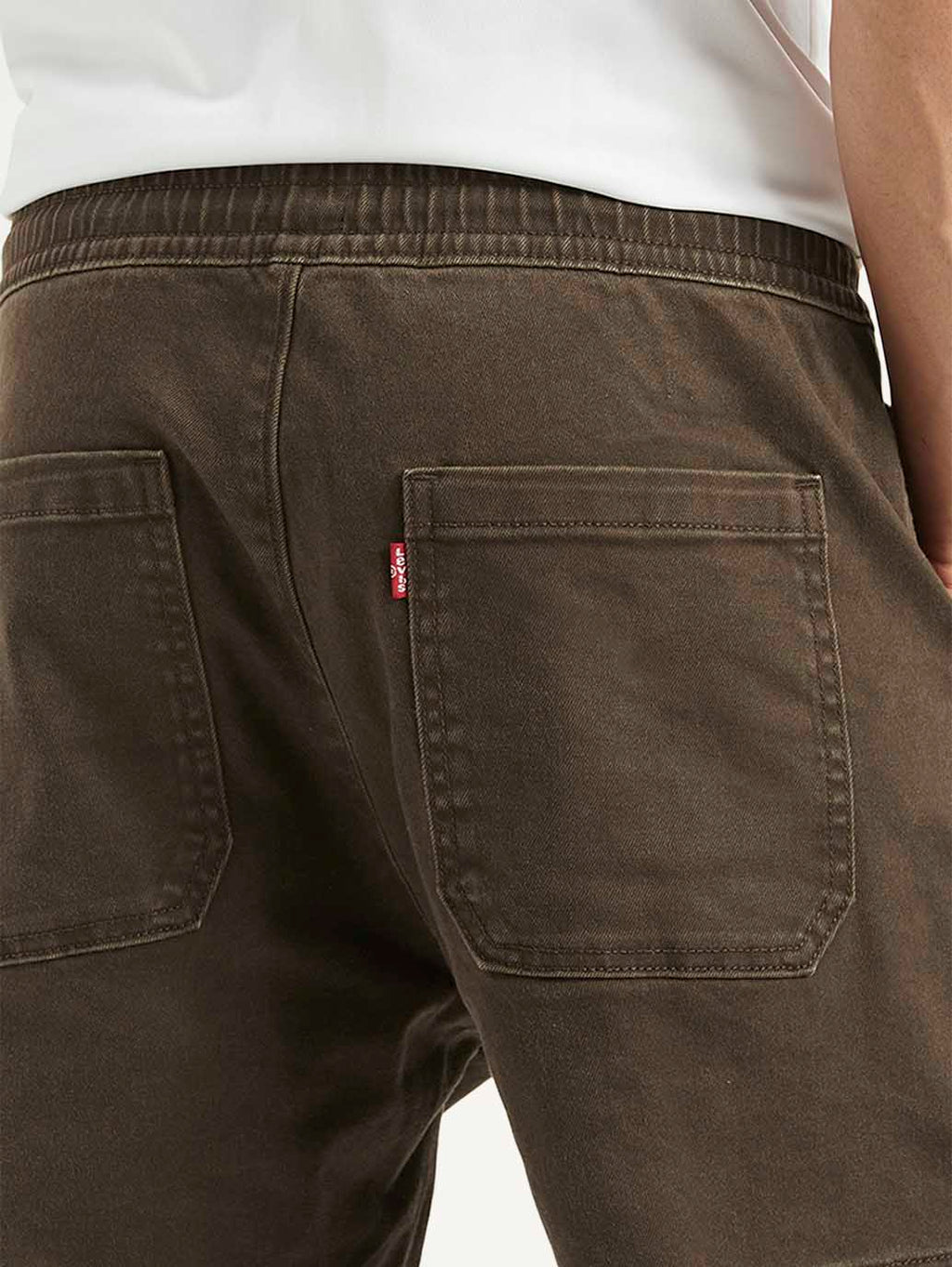 Men's Dark Brown Tapered Fit Cargo Trousers