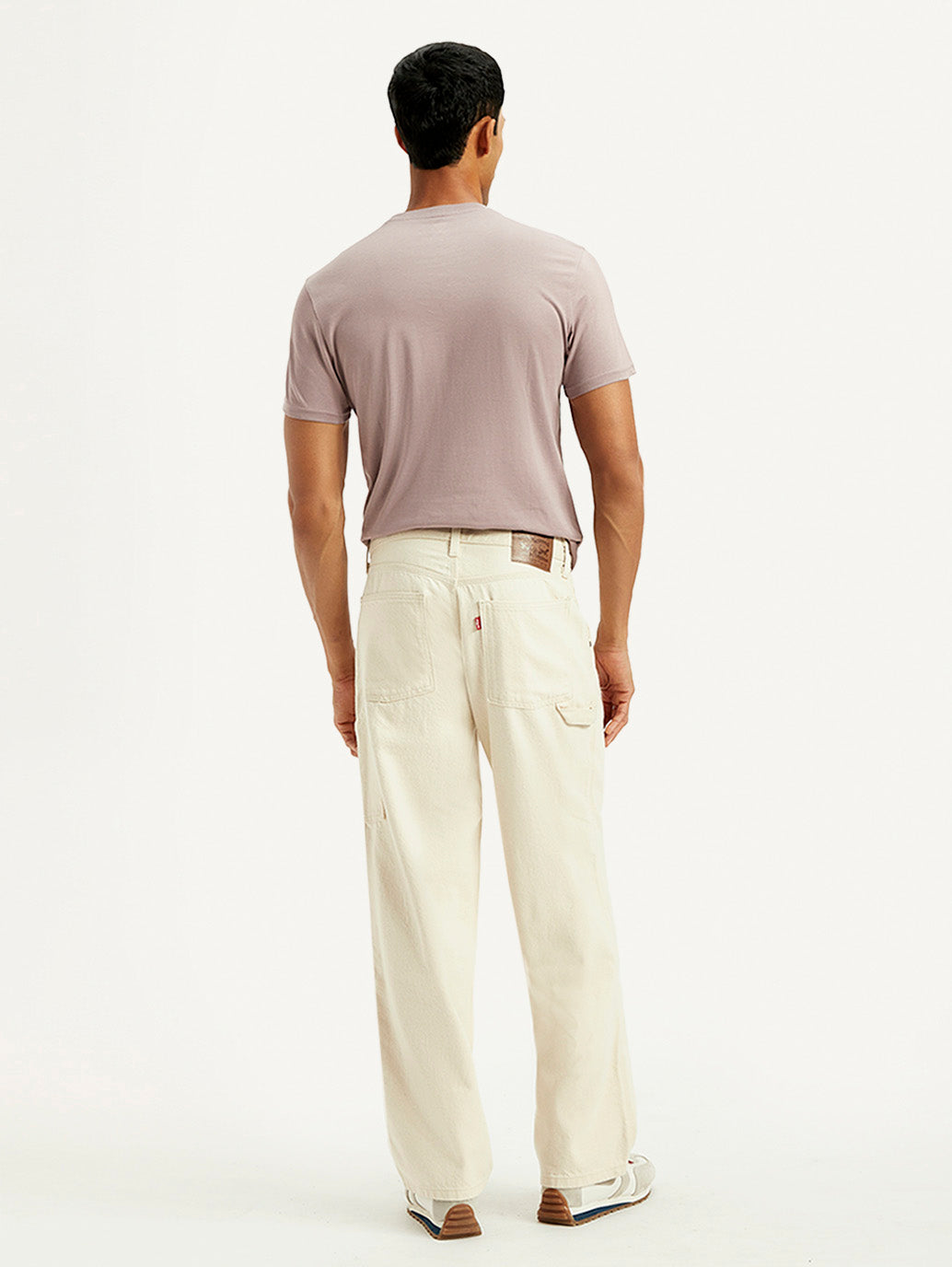 Men's 578 Cream Baggy Fit Mid Rise Carpenter Jeans