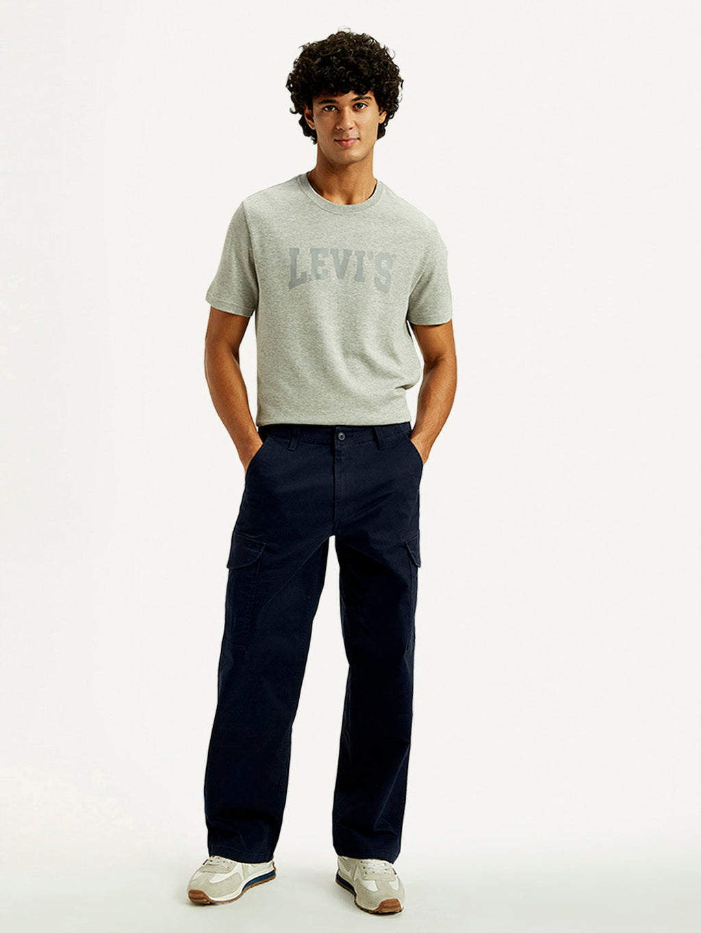 Men's 511 Blue Slim Fit Mid Rise Cargo Trousers
