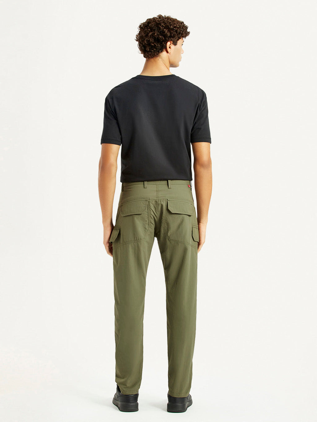 Men's Olive Slim Fit Cargo Trousers