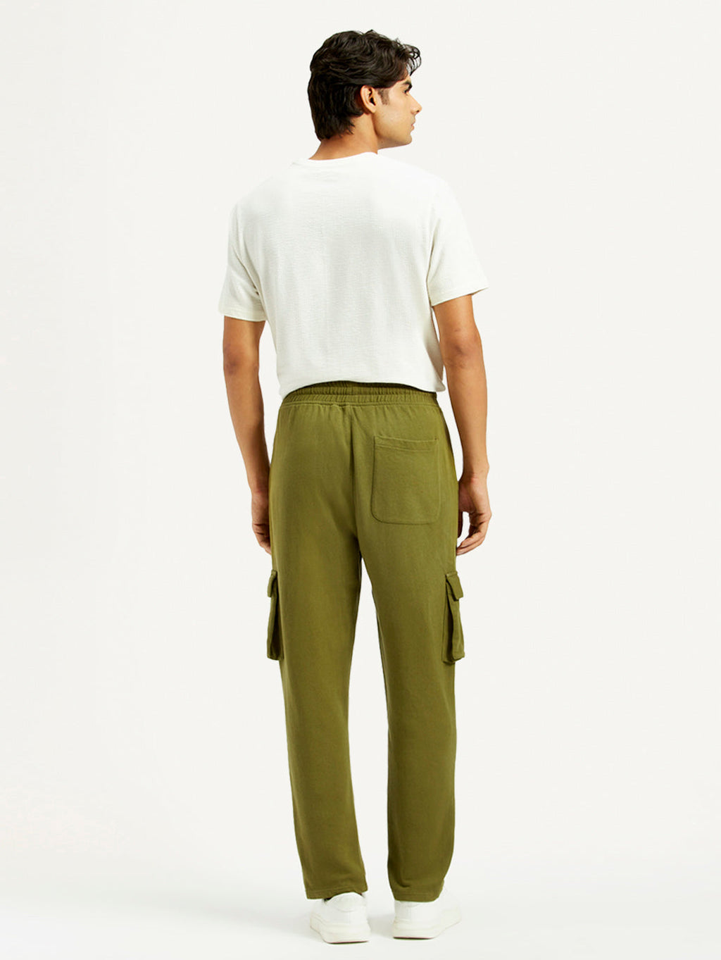 Men's Olive Green Relaxed Fit Cargo Trousers