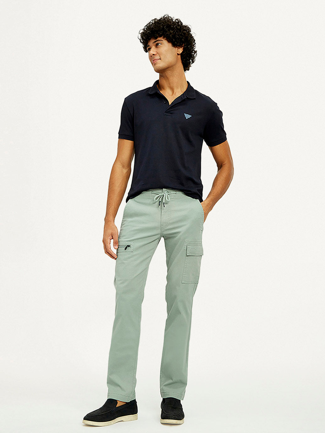 Men's 511 Green Slim Fit Mid Rise Cargo Trousers