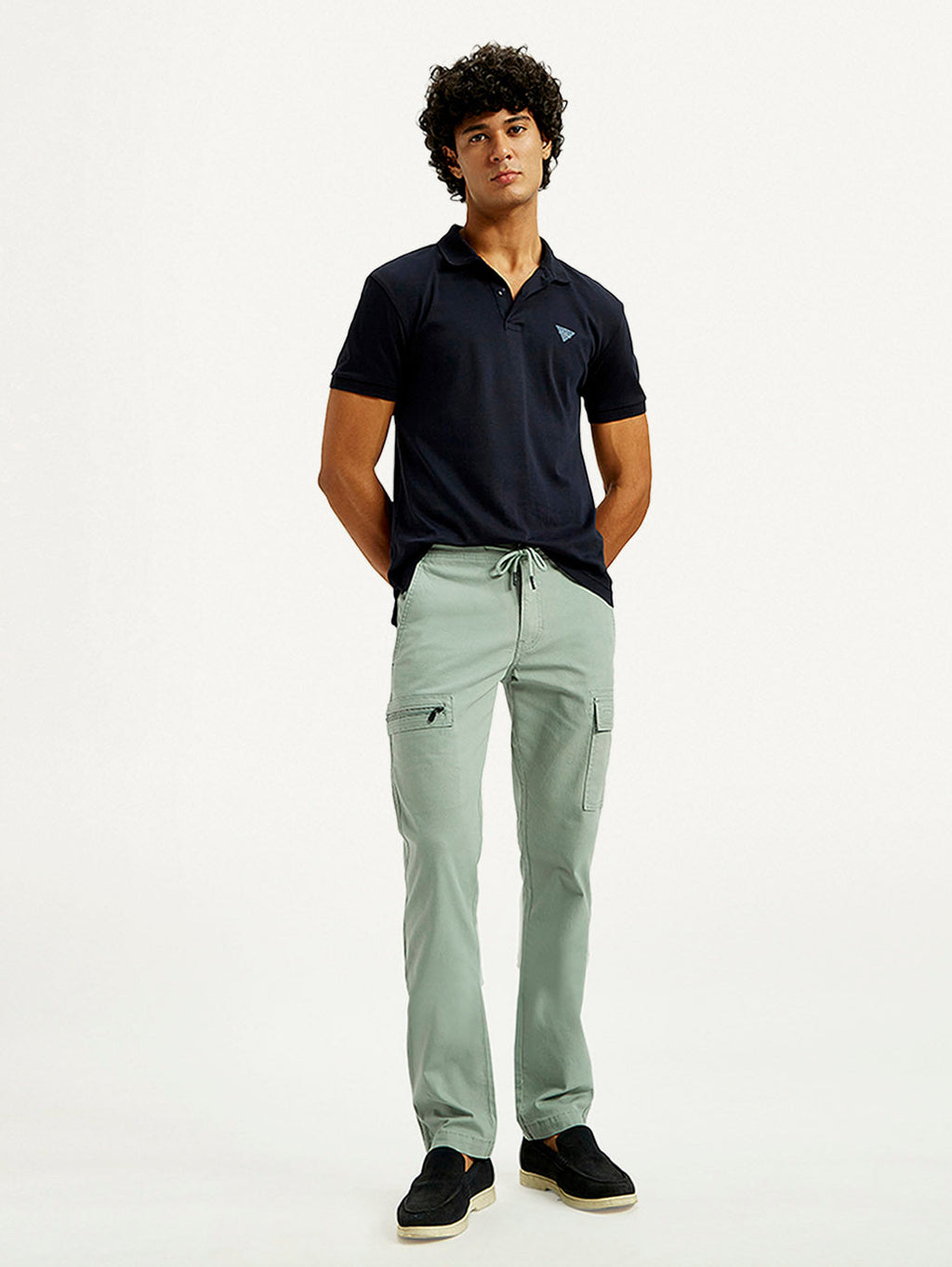 Men's 511 Green Slim Fit Mid Rise Cargo Trousers