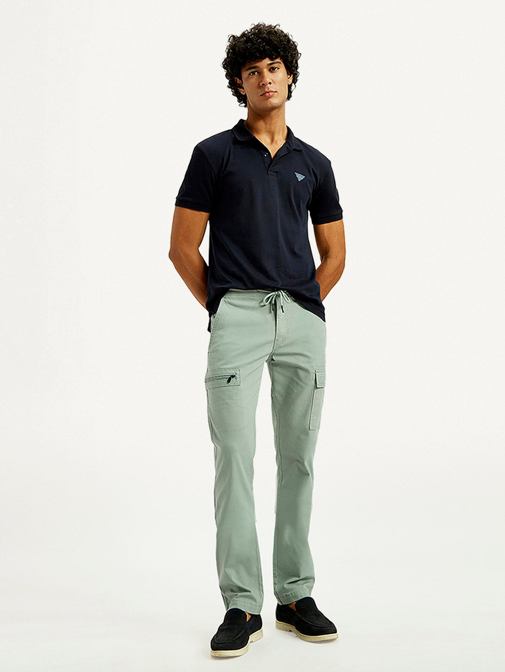 Men's 511 Green Slim Fit Mid Rise Cargo Trousers