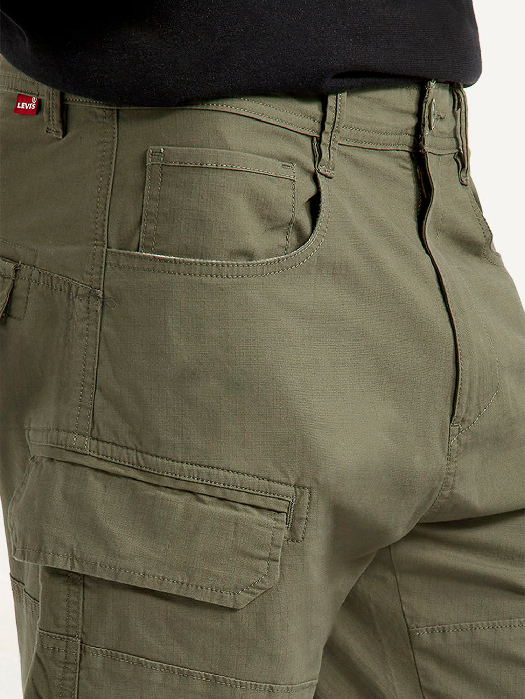 Men's Olive Slim Fit Cargos