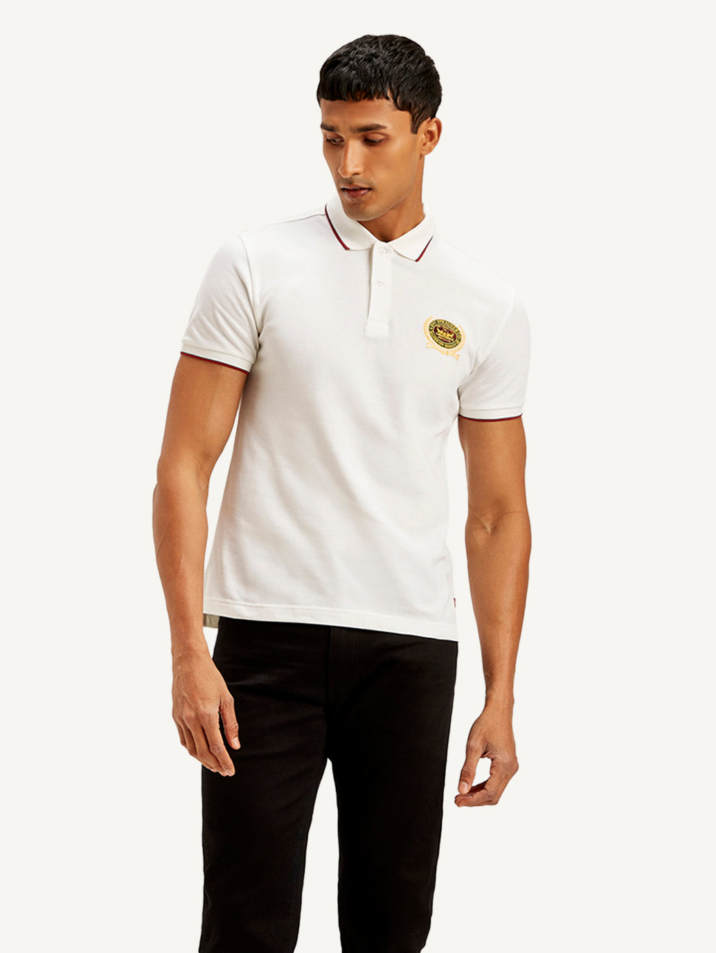 Men's Solid Slim Fit Polo T-shirt