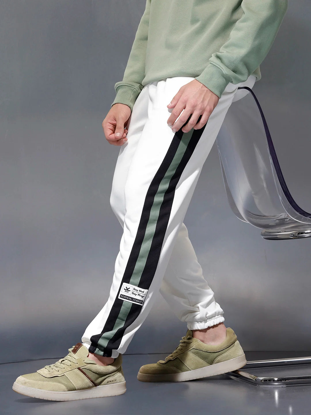 Contrast Triple-Stripe athliesure Joggers | Off White