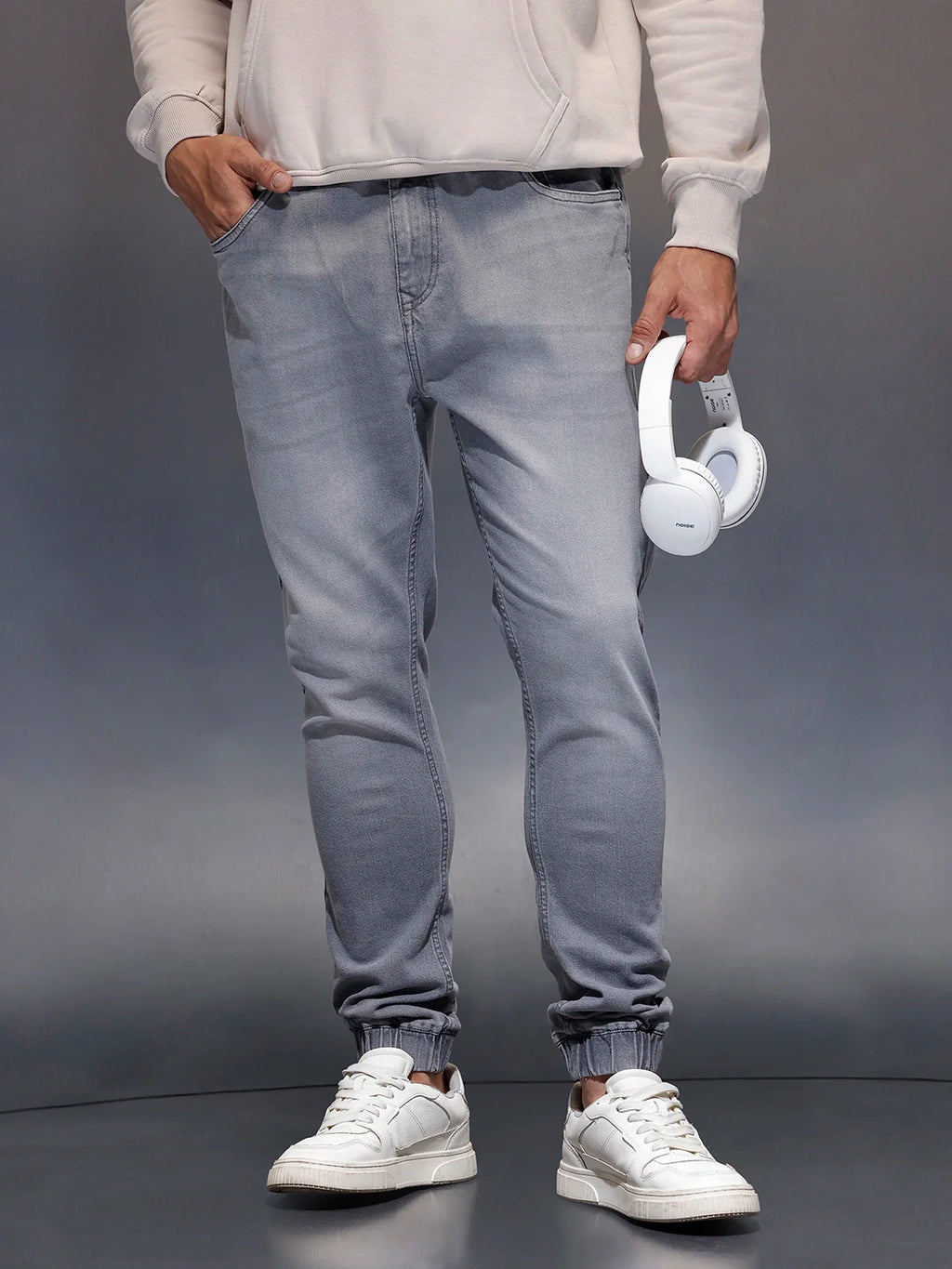 Men's casual jogger fit jeans | Grey