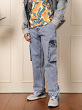 Loose Fit Superstone Denim Cargo | Light Blue