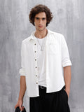 Textured Full Sleeve Shirt | White