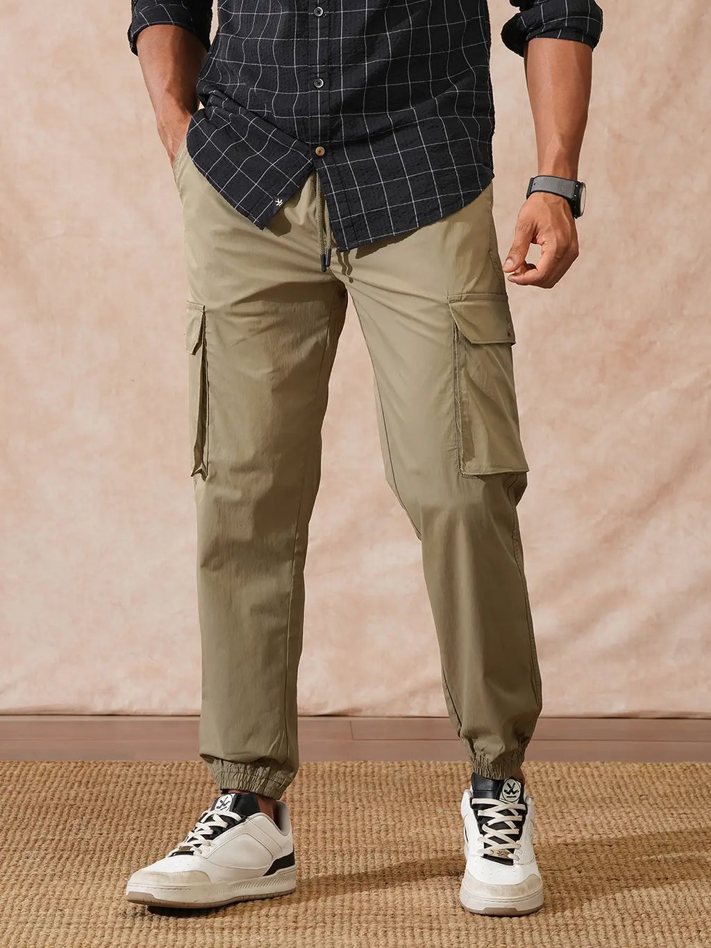 Korean Loose Fit Jogger | Olive