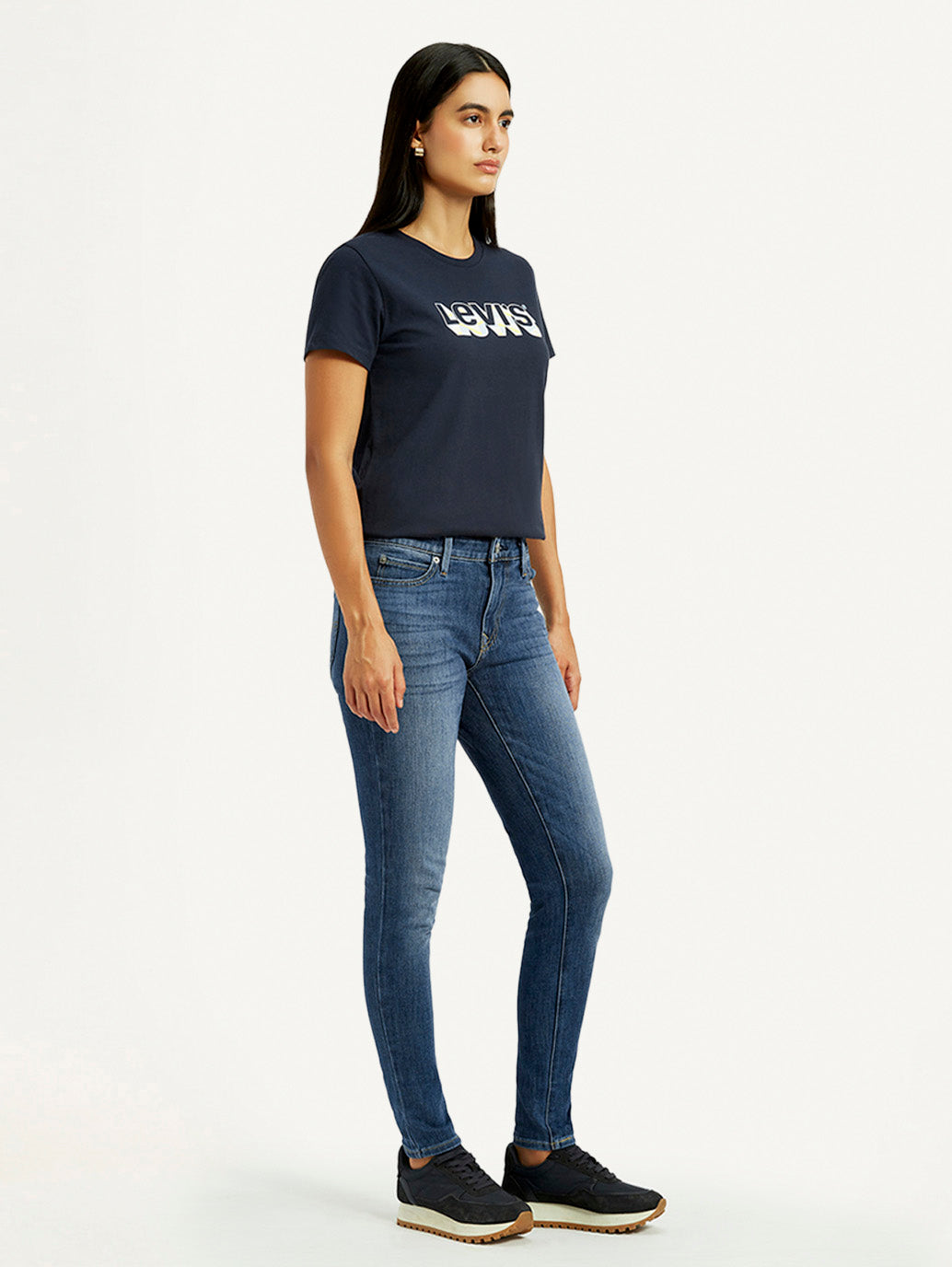 Women's 711 Indigo Skinny Fit Mid Rise Jeans