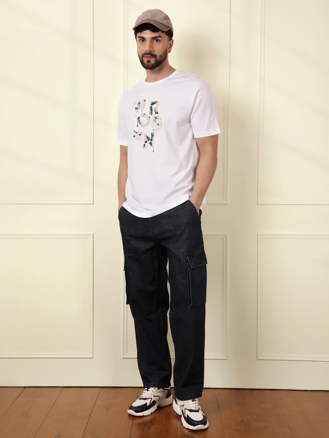 Loose Fit Blue Cargo Jeans