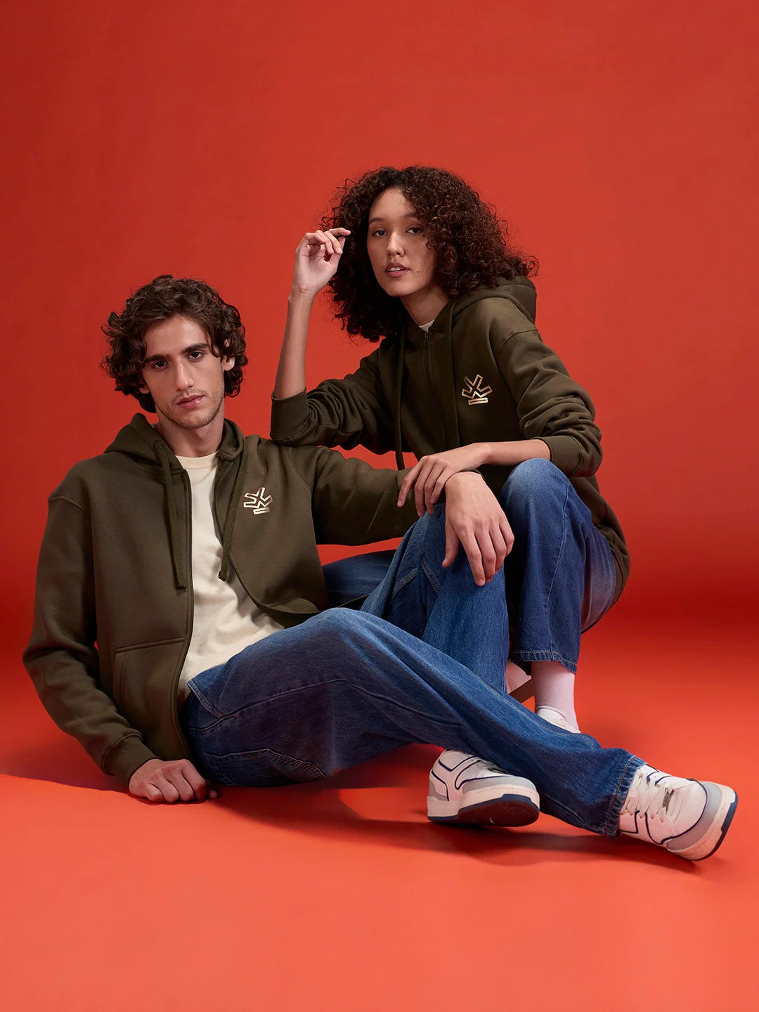 All-Day Casual Comfort Fit Hooded Sweatshirt | Olive