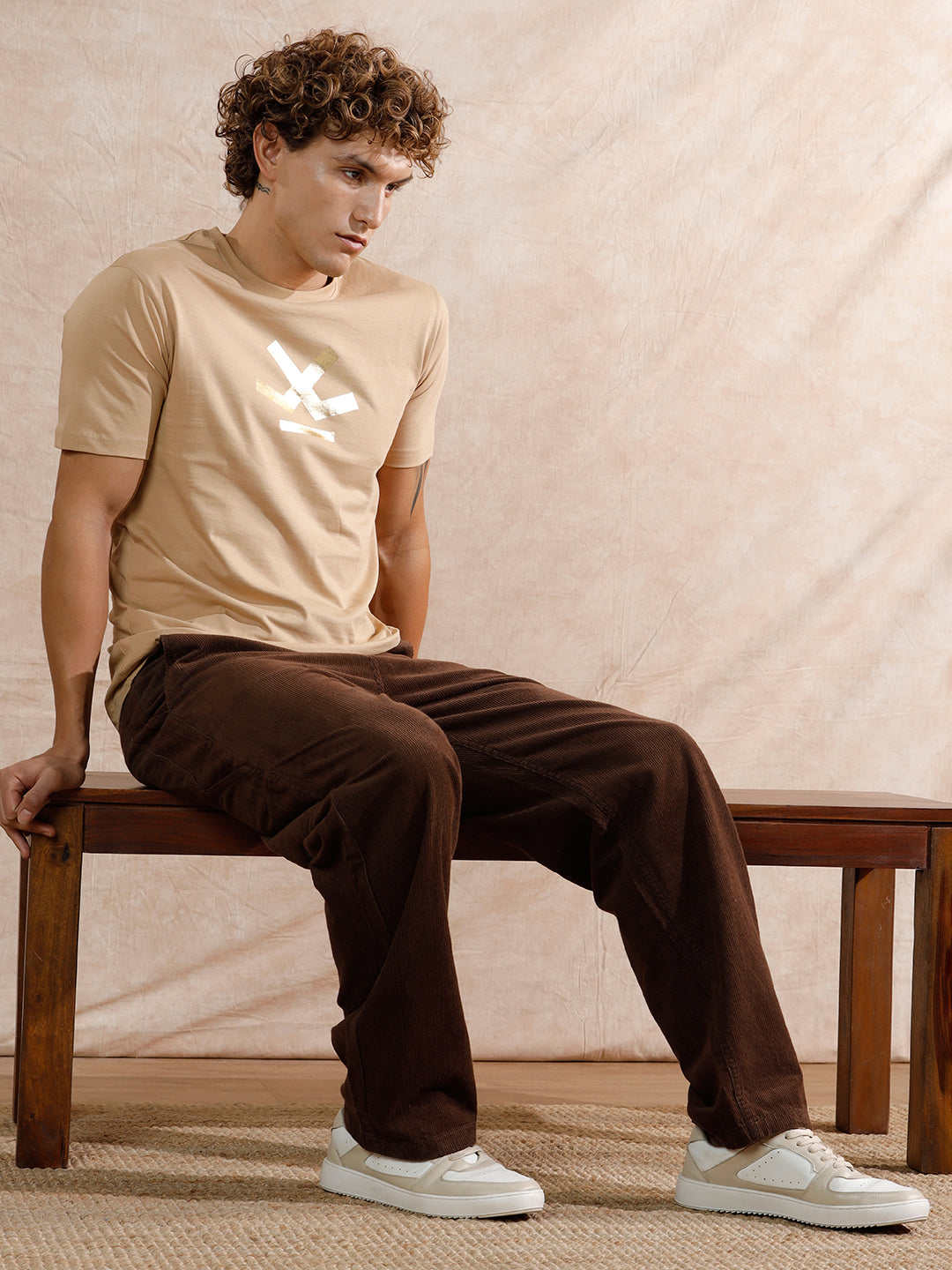 Corduroy Carpenter Loose Fit Trouser | Dark Brown