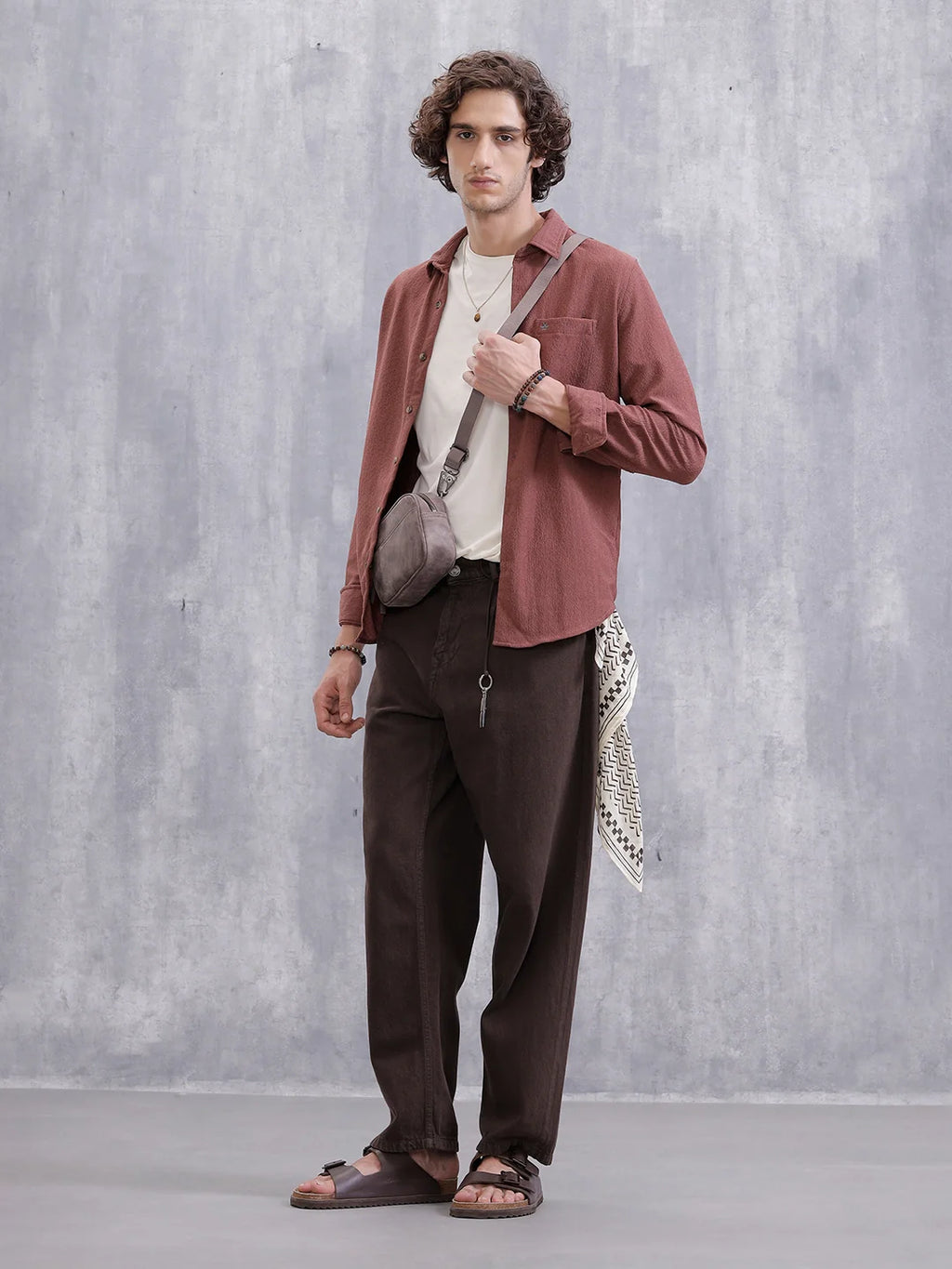 Textured Regular Fit Shirt | Pink