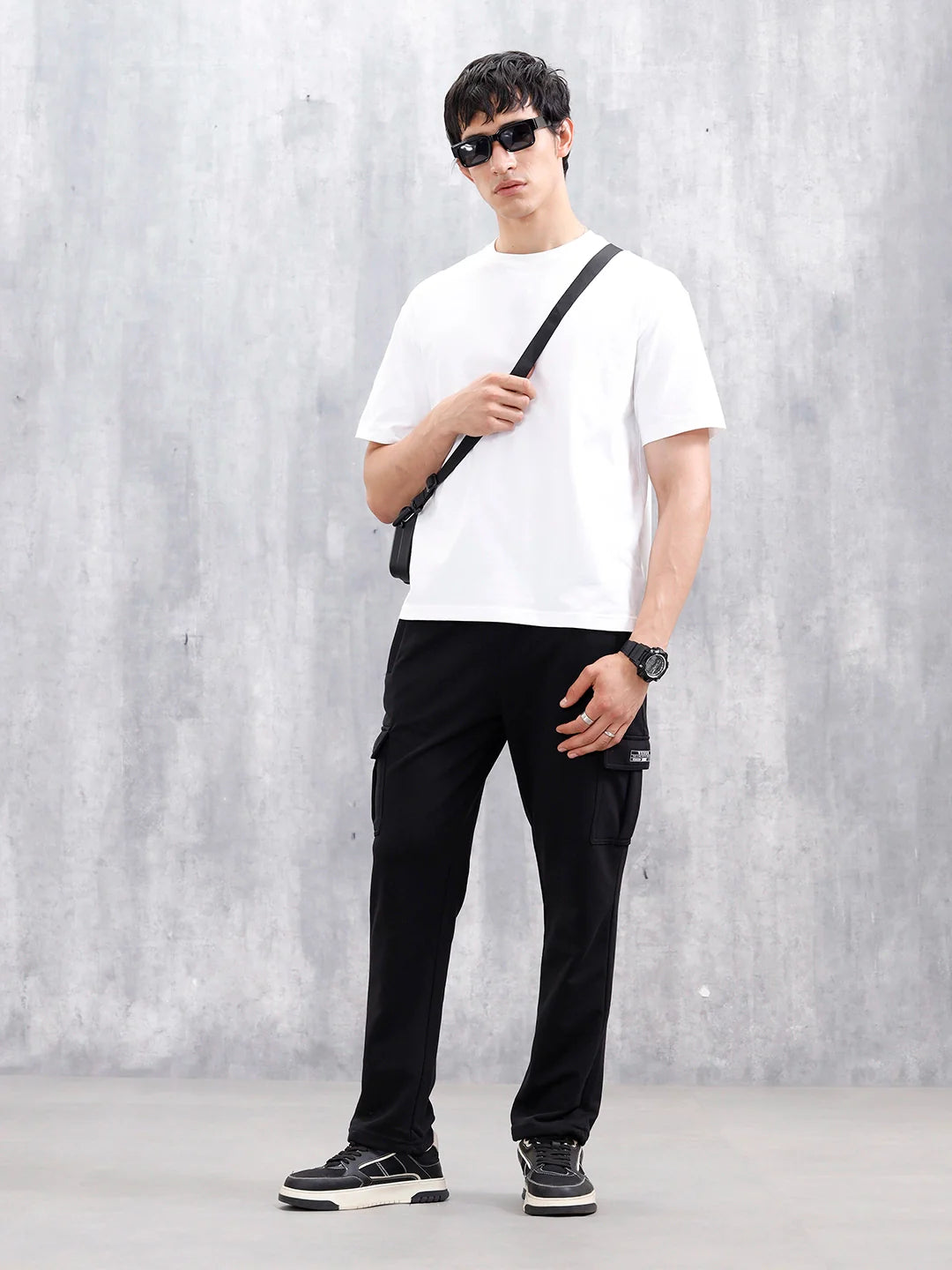 Men’s Straight Fit Knit Jogger With Pockets |Black