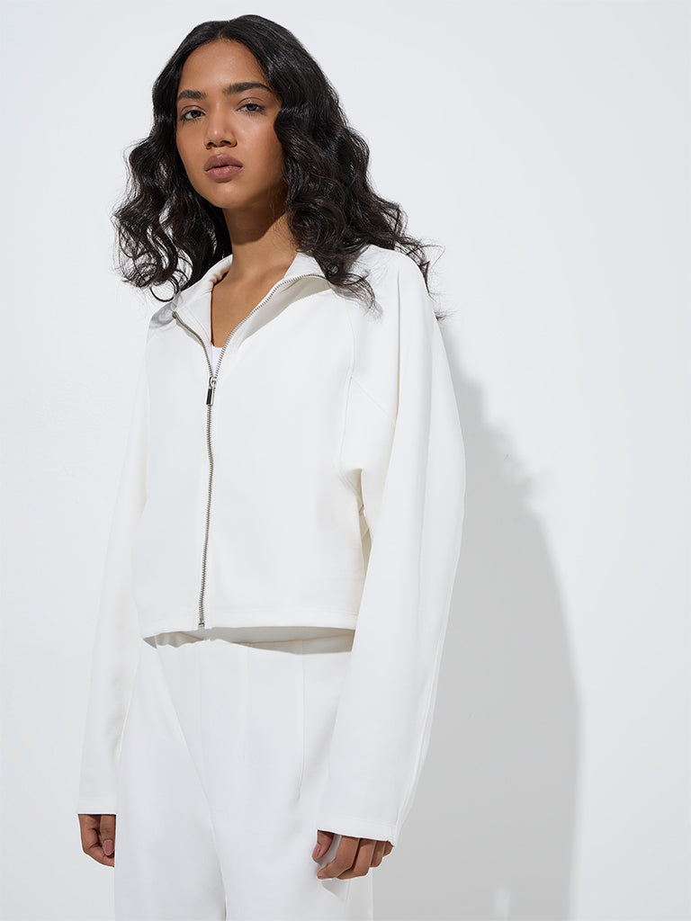 LOV White Solid Jacket