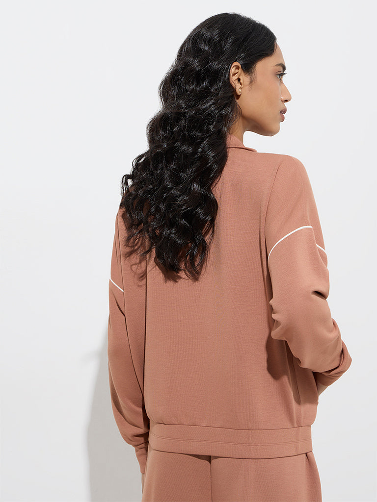 LOV Brown Solid Jacket