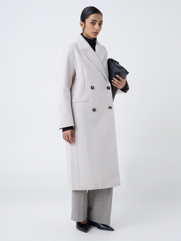 Wardrobe Beige Solid Coat
