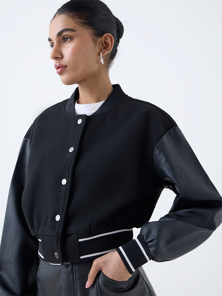 Nuon Black Faux Suede Jacket