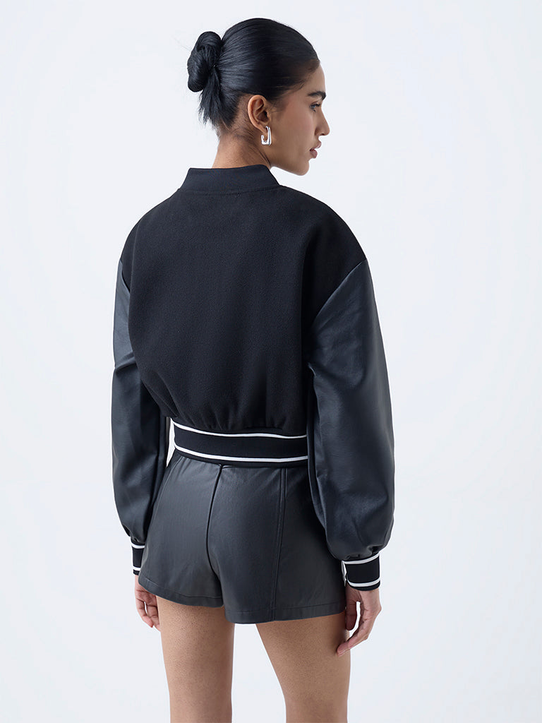 Nuon Black Faux Suede Jacket