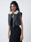 Nuon Black Faux Leather Jacket