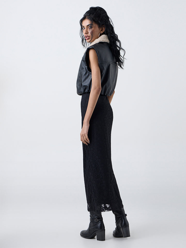 Nuon Black Faux Leather Jacket