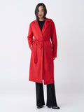 LOV Red Suede Trench Coat with Belt