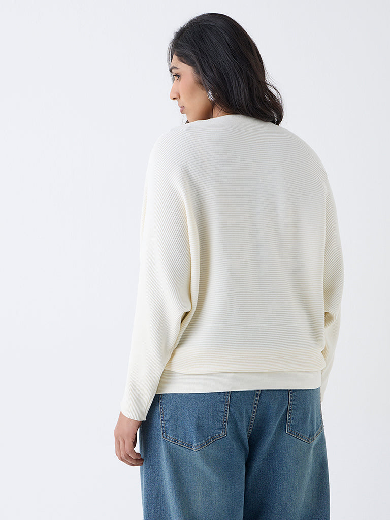 Gia Off-White Ribbed Sweater