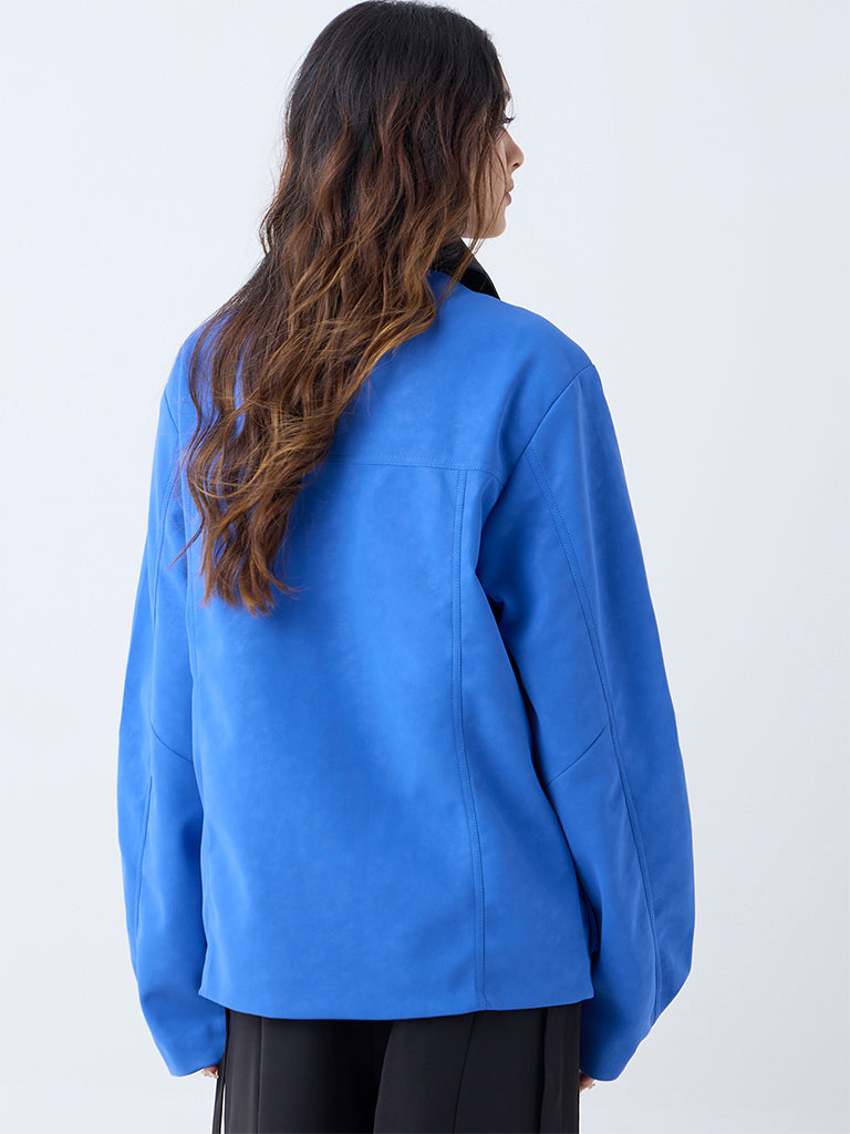Nuon Blue Solid Jacket