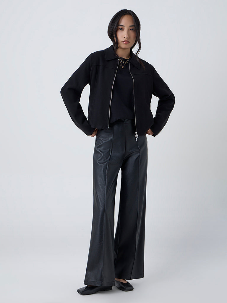 LOV Black Solid Jacket 