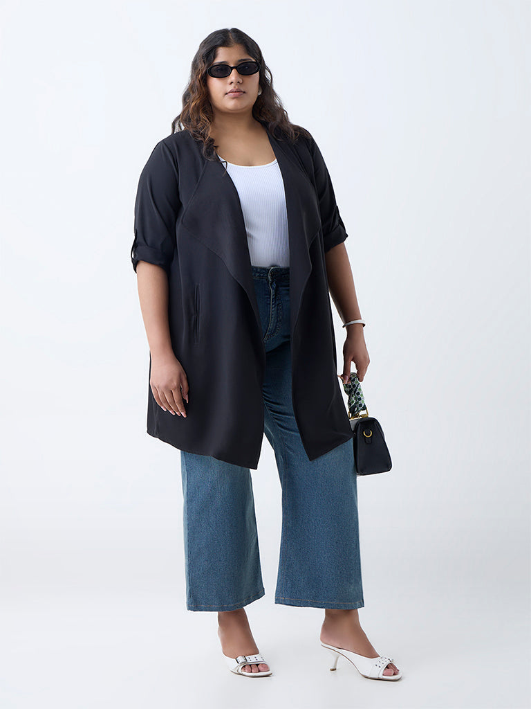 Gia Black Solid Shrug