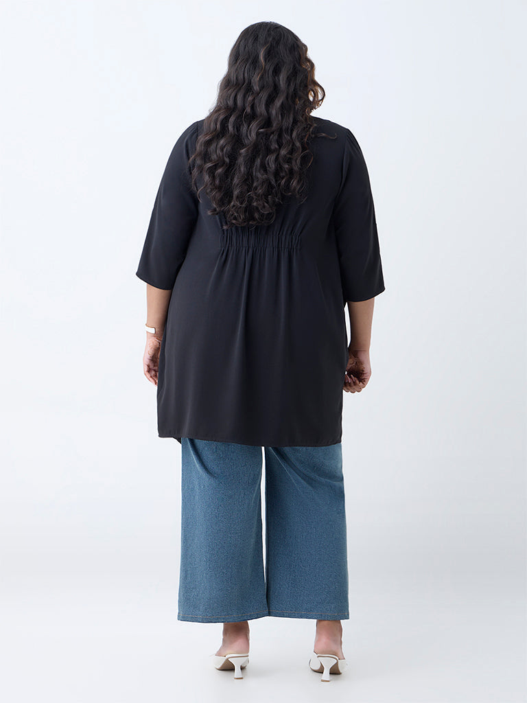 Gia Black Solid Shrug