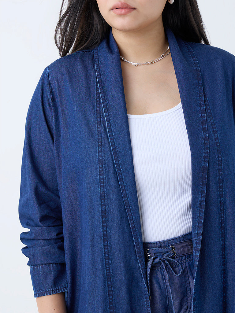 Gia Dark Blue Denim Shrug