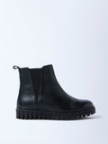 LUNA BLU Black Chelsea Leather Boots
