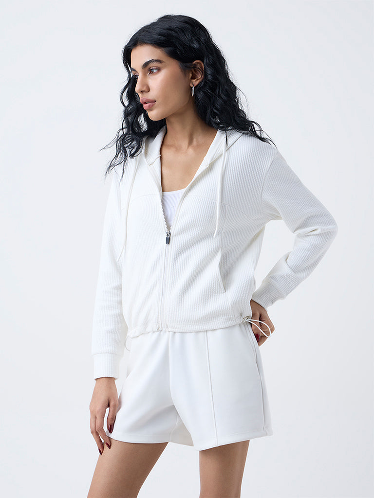 Studiofit White Textured Jacket