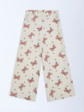 Utsa Kids Off-White Cotton-Blend Pants - (8-14 years)