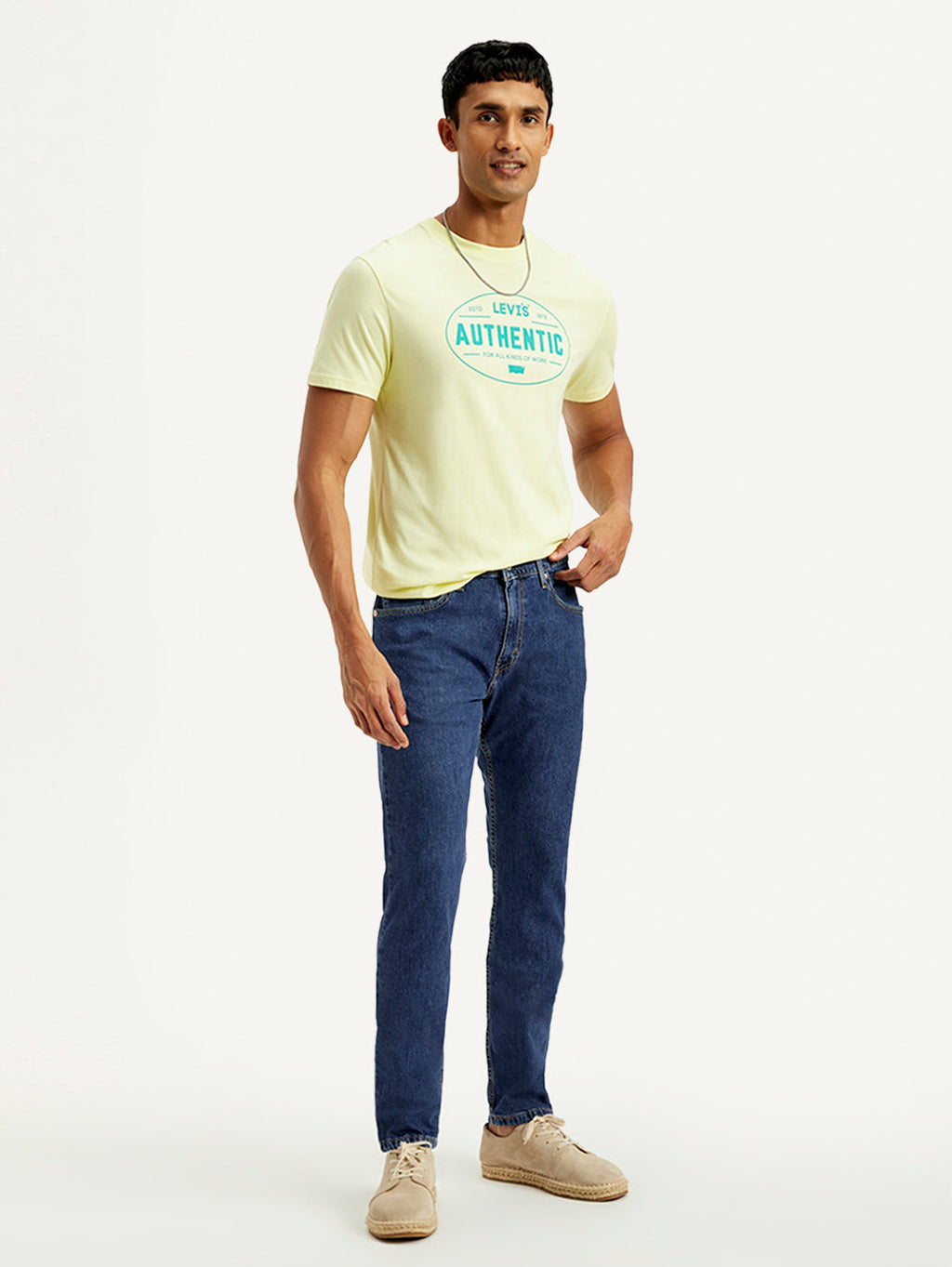 Men's 512 Blue Slim Tapered Fit Mid Rise Jeans