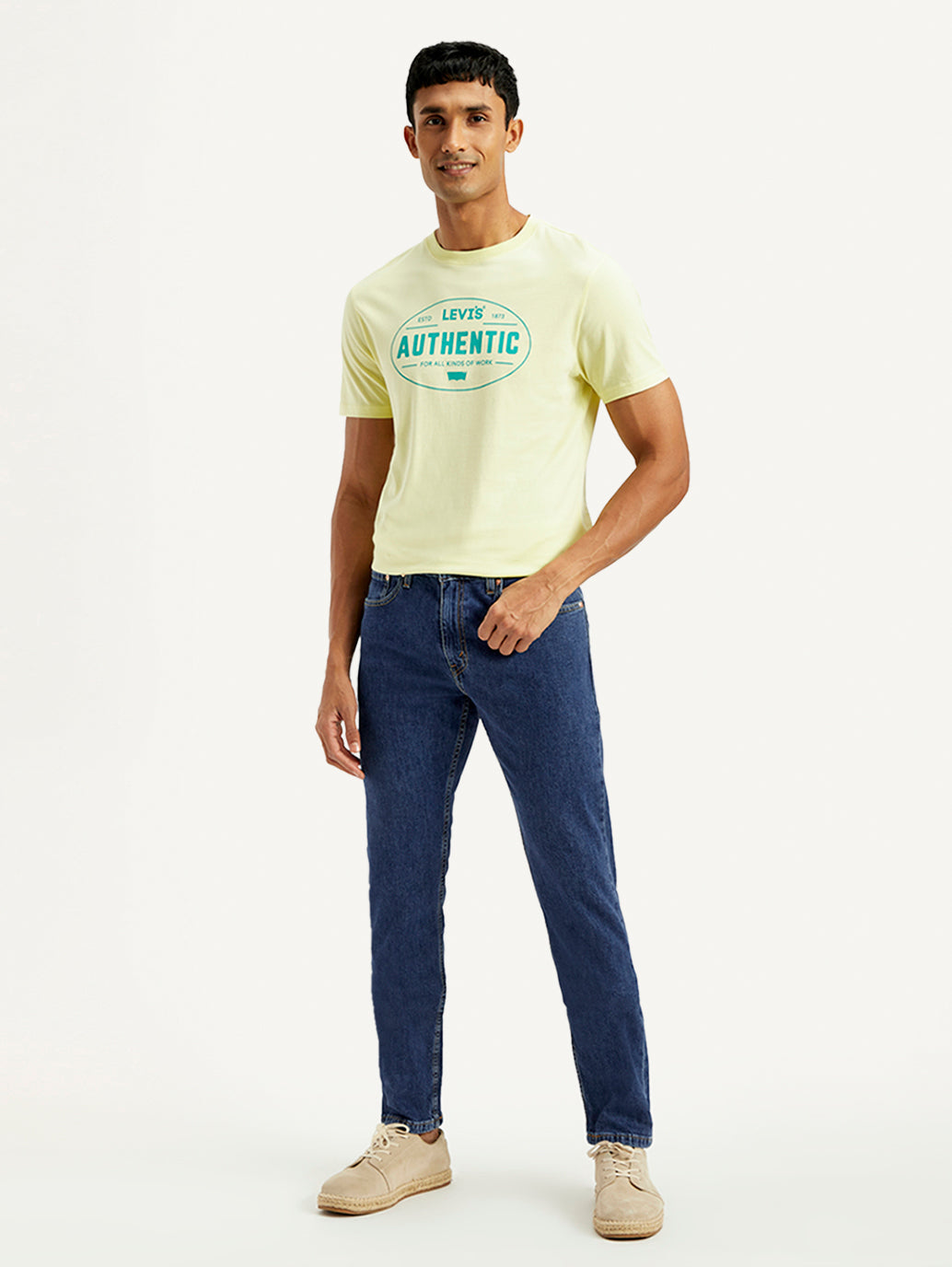 Men's 512 Blue Slim Tapered Fit Mid Rise Jeans