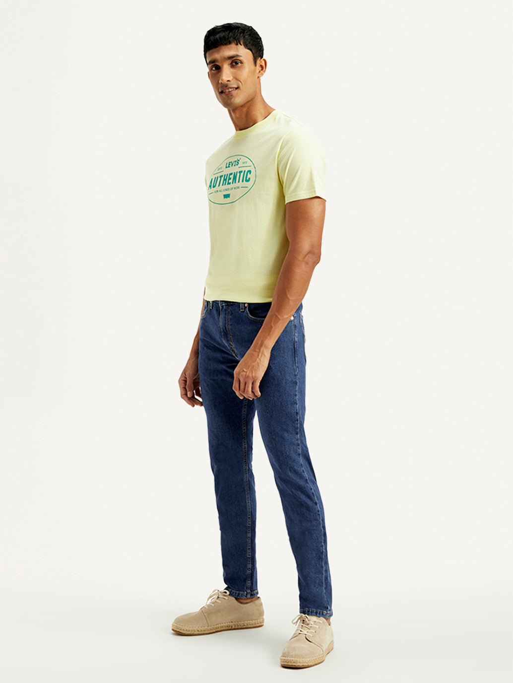 Men's 512 Blue Slim Tapered Fit Mid Rise Jeans