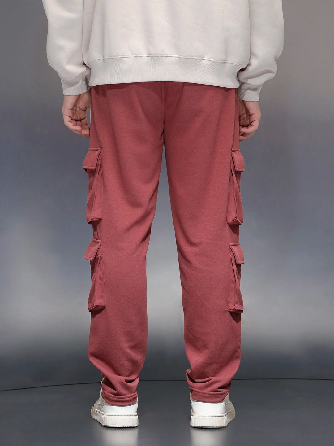 Men's relaxed fit knit jogger with utility pocket  | Maroon