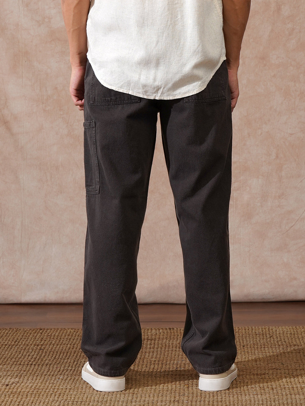 Solid Loose Fit Trouser | Brown