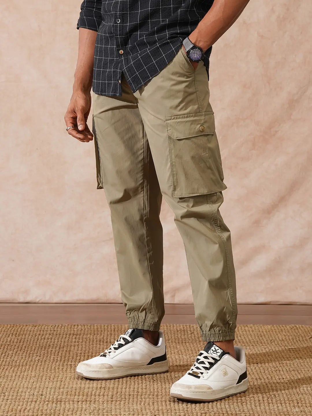 Korean Loose Fit Jogger | Olive