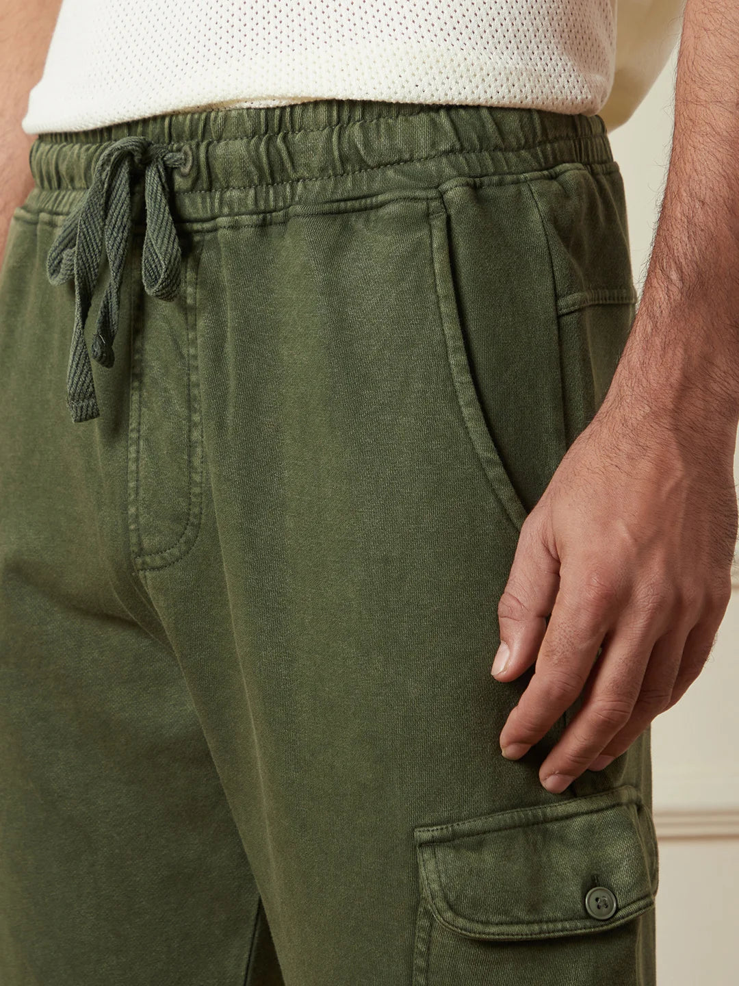 Acid Washed Jogger | Olive